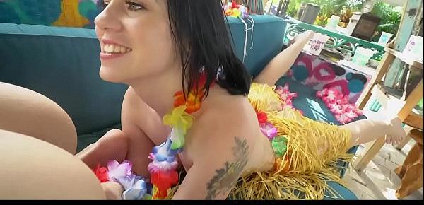  Teen Luau Turns Into Foursome With Hung Neighbor